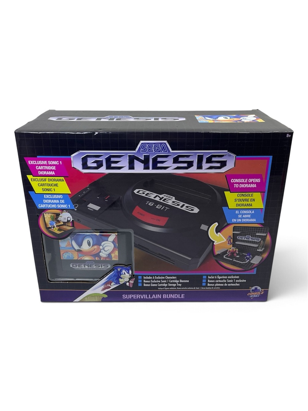 Console Heroes Sega Genesis Display
Console: Supervillain Boss Bundle + Sonic 1